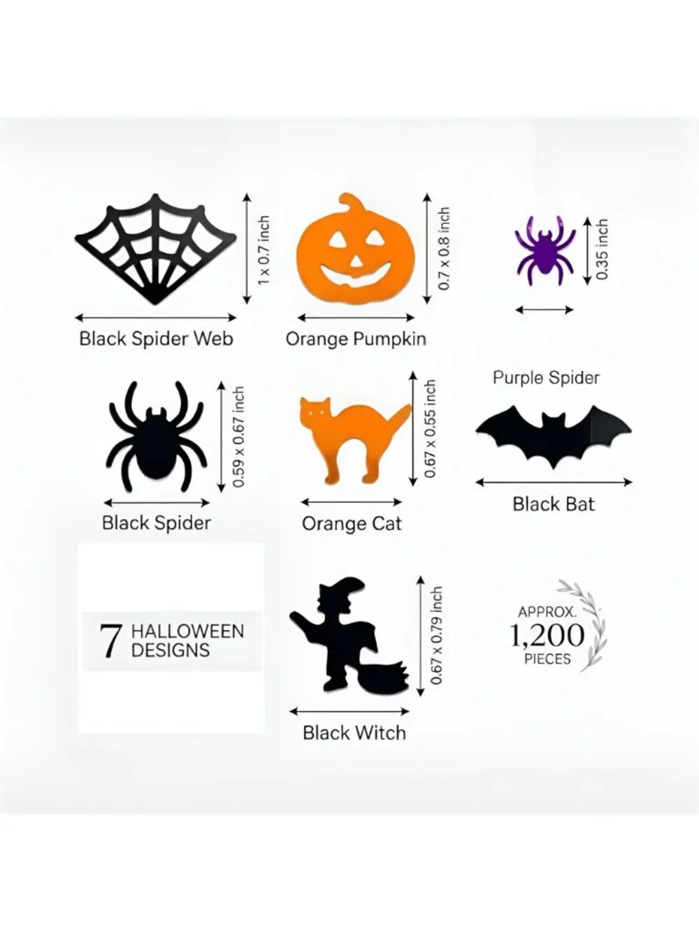 Halloween Confetti Decorations – 1000PCS 45g Foil Table Scatter with Pumpkins